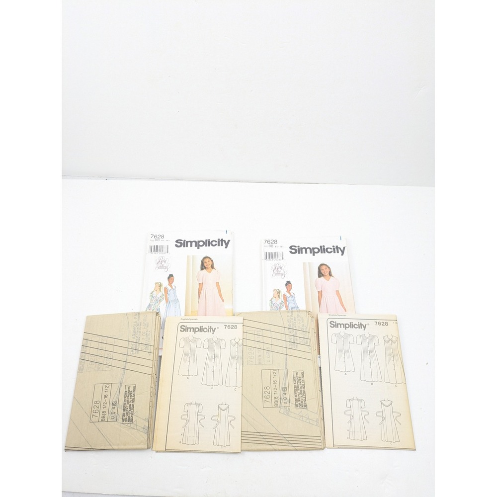 Simplicity 7628 Sewing Pattern Girls Dresses Size 10 12 14